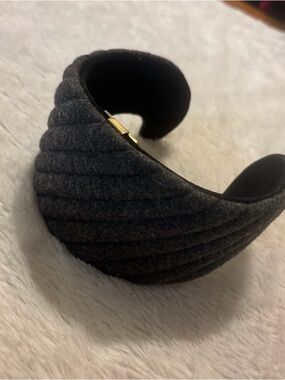 Quilted gray Fendi Padded Headband - Women's authentic cashmere wool tiara
